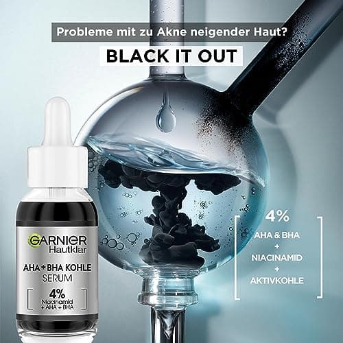 Garnier SkinActive Black Skin Routine Kit de soin du visage avec 5 masques noirs, tonique micellaire et sérum AHA BHA pour un teint plus uniforme sur les peaux normales ou à imperfections - Image 3
