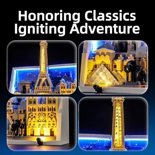 YEABRICKS LEGO Architecture Paris - City of Love Building Blocks Model (Building Kit Not Included) LEGO-21064 - Image 3