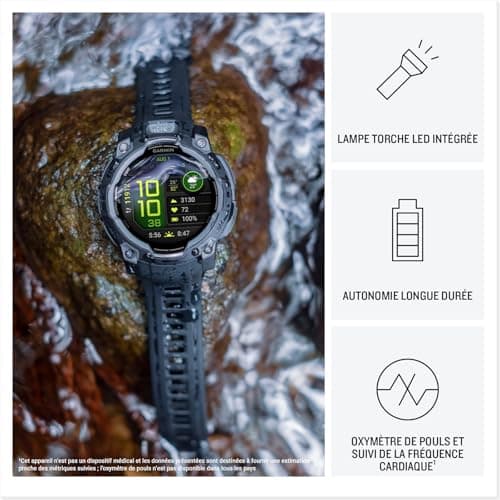 Garmin Instinct 3.5 mm, AMOLED, Black Bezel with Charcoal Band - Image 6