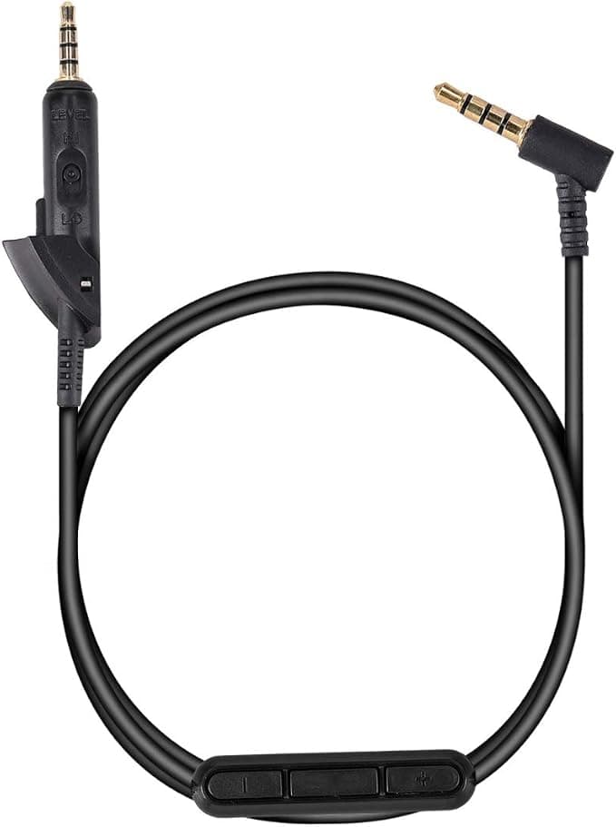 kwmobile Compatible with Bose QuietComfort 15 3.5mm Headphone Replacement Cable with Mic and Volume Control - Image 1