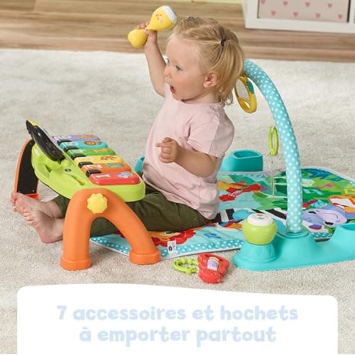 VTech - 5-in-1 Evolutive Tap Tap Piano Mat - Play Mat with Ark of Awakening, Luminous Baby Piano and Rattles - Musical and Scalable Game - Baby Motor Skills - Newborn Gift - English Content - Image 6