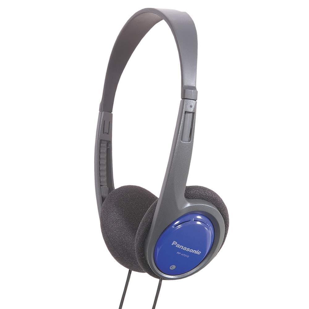 Panasonic RP-HT010E-A Stereo Headphones, HP 30mm, with Neodymium Magnet, Foldable with Soft Earpads, Black Grey - Image 1