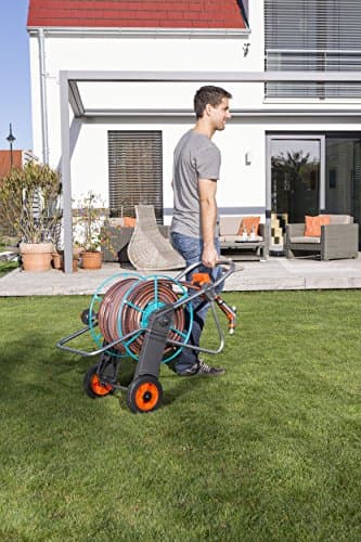 Gardena Metal Hose Reel on Wheels 100: Heavy Duty Hose Reel, Angled Hose Connection, Drip Free Connection, Crank, Max. 100m 1/2 Inch, 80m 5/8 Inch, 50 m 3/4 Inch, 25 m 1 Inch - Image 7