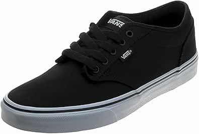Vans Men's Atwood Low-Top Sneakers, Canvas Black White, 41 EU