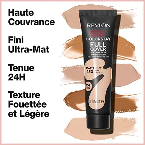 Revlon ColorStay Full Cover, Flawless Covering Foundation, Make-up Tone, Optimal Coverage and Matte Finish, Resists Any Tests, Second Skin Effect, N150 Buff - 30 ml - Image 4
