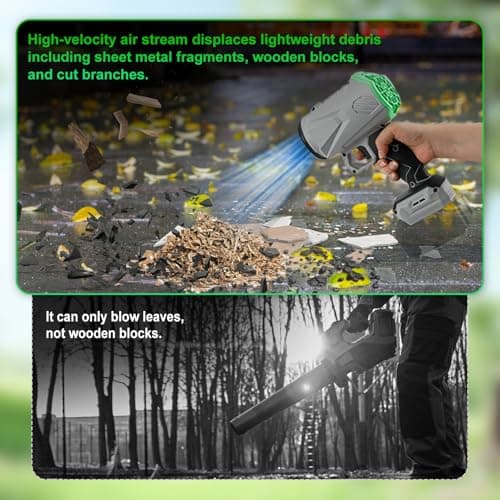 Cordless Leaf Blower for Makita 500,000 RPM Motor Lightweight Dust Cleaner with Adjustable Speed 215km/h Air Flow Electric Blower for Snow Blowing Dry - Image 6