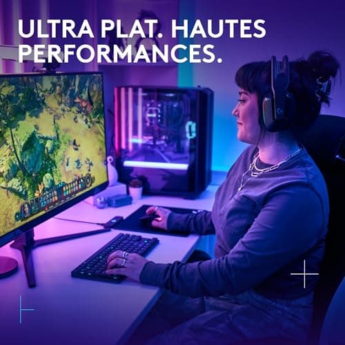 Logitech G G515 Lightspeed TKL Profile Wireless Gaming Keyboard, LIGHTSYNC RGB, Ultra-Flat Profile without Numeric Keypad, PBT Keys, Linear Mechanical Contacts, French AZERTY Keyboard - Black - Image 3