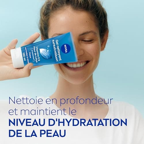 NIVEA - Gel Nettoyant Fraîcheur - Visage - Hydrate & Elimine Les Impuretés - Tonifie & Rafraîchit - Fleurs De Lotus & Hydramine - Peaux Normales À Mixtes - 150 ml - Image 3