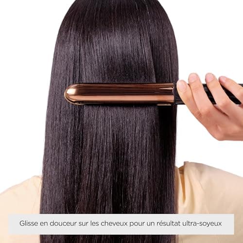BaByliss Lisseur Cheveux Straight And Curl Brilliance-Plaques en titane, Ionique Anti-Frisottis,Chauffe rapide en 15 Secondes,Design métallique incurvé,5réglages de température jusqu'à 235°C,ST482E - Image 6