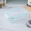 MerryNine Set of 2 Lunch Boxes, 1050ml Glass Containers with Lids, Kitchen Storage and Organization, Pyrex Dish with Lid, Meal Prep Containers, Lunch Boxes - Image 3