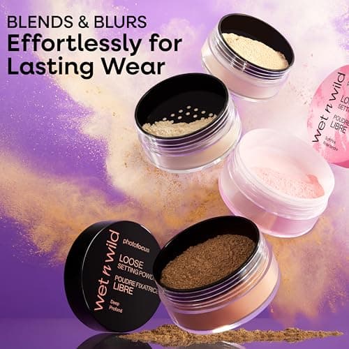 Wet n Wild Photo Focus Loose Setting Powder, Poudre de Fixation Soyeuse et Légère pour Fixer, Matifier, Absorber l'huile et Cuire, Effet Flou Doux, Translucent - Image 5