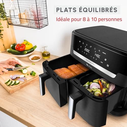 Moulinex XXL Double Air Fryer 11L, 8 Persons and More, Large Basket up to 3 kg, 7 Preset Programs, Dual Easy Fry XXL, EZ9428F0, Black - Image 4