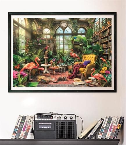 Clementoni - Puzzle for Adults 1000 Pieces, HQC The Greenhouse Library - Compact Box, Box Made in Italy, 39936 - Image 8