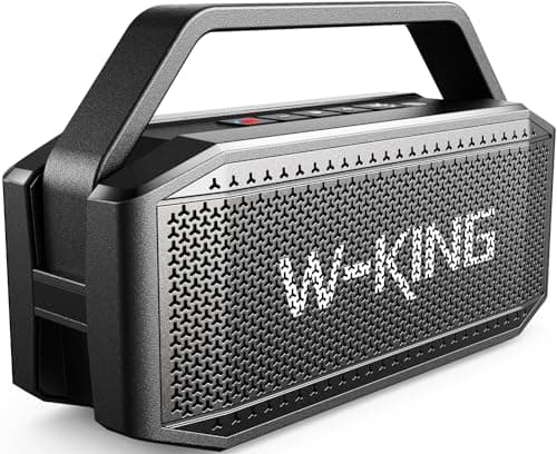 W-KING Powerful Bluetooth Speaker, 60W(100W Peak) Portable Waterproof Bluetooth Speaker Wireless Site Deep Bass/External Battery/Pairing/40H/TF/AUX/EQ, Big Outdoor Party Boombox - Image 5