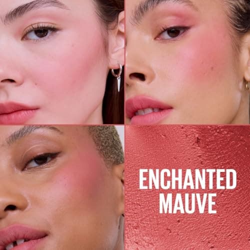 Maybelline New York - Blush en Mousse Multi-Usage - Joues & Lèvres - Fini Mat Flouté - Texture légère - Tenue Jusqu'à 14h - Résiste au Transfert - Cloudtopia - Teinte : 08 Enchanted Mauve - Image 5