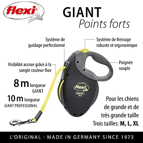 flexi Giant Professional Dog Strap Black/Neon 10 m Size L - Image 7
