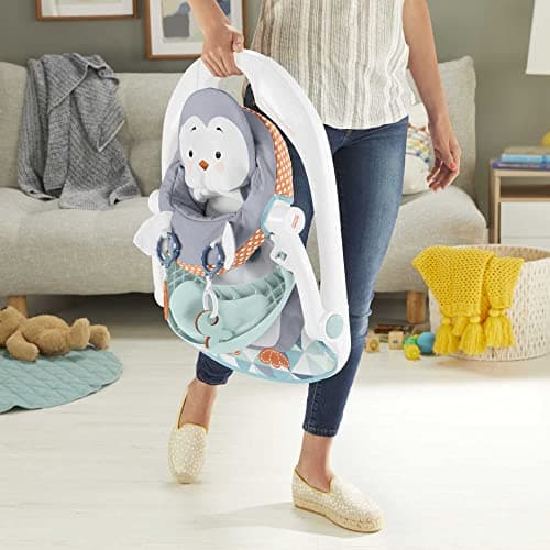 Fisher-Price Foldable Activity Seat, Portable Baby Floor Seat with 2 Play Toys and Removable Tray, Up to 25 lbs, HBF27 - Image 6