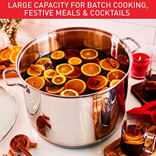 Tefal Intuition XL B8646304 Large Stainless Steel Cooking Pot 26 cm / 6.5 L, Induction, 5 Year Warranty, Premium 18/10 Stainless Steel, Size XL, Sturdy Handles, Glass Lid - Image 7