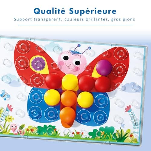 Ravensburger - Colorino - 24011 - Game to Learn Colours - Development of Fine Motor Skills - Educational Game - Children's Mosaic - French Version - 24011 - Image 5