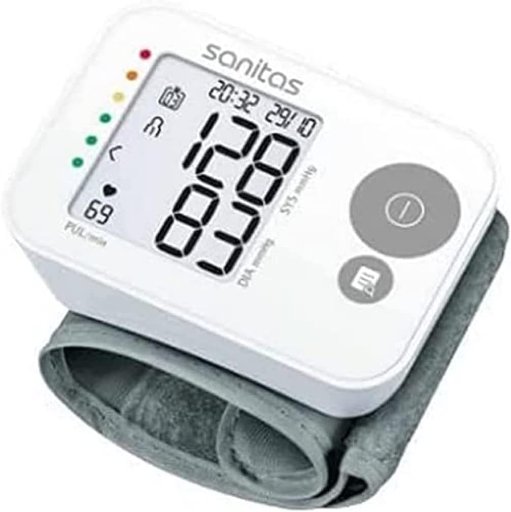 Sanitas Sanitas SBC 22 Wrist Blood Pressure Monitor, Fully Automatic Blood Pressure and Pulse Measurement, Heart Rate Alert Function, LCD Display