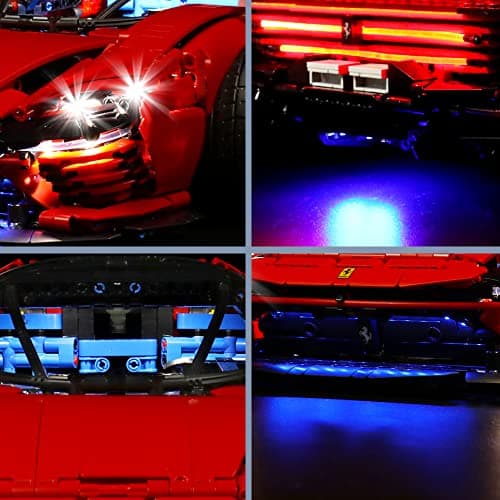 LED Lighting Kit for Ferrari Daytona SP3 (No Lego), Decorative Lighting for Technic Ferrari Daytona Supercar Creative Toys - Image 7