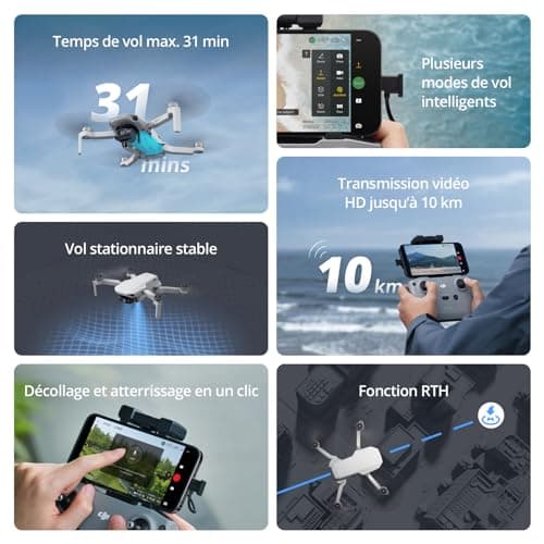 DJI Mini 2 SE Fly More Combo, Lightweight and Foldable Mini Camera Drone with 2.7K Video, Intelligent Modes, 10km Video Transmission, 31-min Flight Time, Under 249g, Easy to Use, Extra Batteries - Image 7