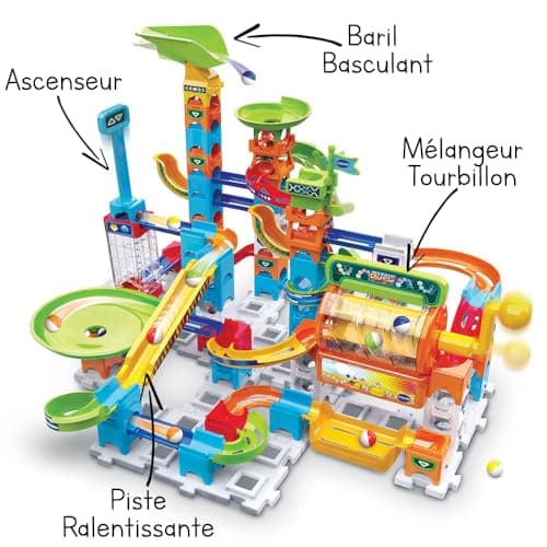 VTech - Marble Rush, Electronic Ball Circuit Super Action Set Electronic L200E, Building Set, 102 Pieces, 10 Balls, Gift for Children from 4 Years Old - Image 3