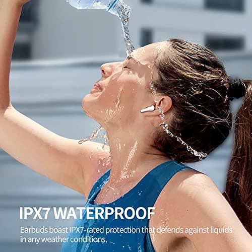 Bluetooth 5.3 Earphones, Wireless Earphone with 4 ENC Mic Bluetooth Hi-Fi Stereo Headphones, 50 Hours Playtime, IP7 Waterproof, LED Display, Touch Control for iOS Samsung Xiaomi Oppo Android - Image 6