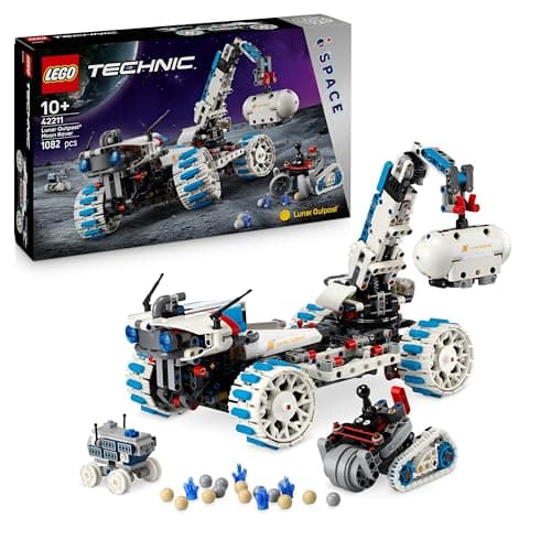 LEGO Technic Véhicule Lunaire Lunar Outpost - Jouet Interactif STEM - Engin Spatial - Bras Rotatif & Panneaux Solaires - Maquette de Robot - Cadeau d'Anniversaire pour Garçon ou Fille dès 10 ans 42211 - Image 2