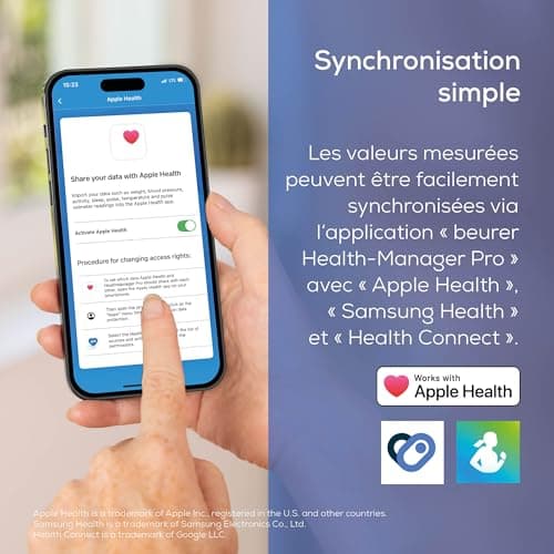 Beurer BM 48 Arm Blood Pressure Monitor, Easy One-Button Operation, Soft and Fast Measurement, Arrhythmia Detection, 22-42 cm Armband with App, Data Transfer to Apple Health - Image 7