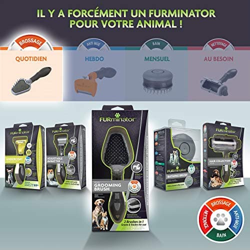 FURMINATOR Brush - Double-sided - Side comb: detangles hair - Brush side: smoothes and shines the coat - Dogs and Cats - Designed and recommended by professionals - BPA free - Image 6