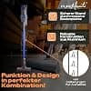 PureMounts organisateur de support d'aspirateur pour Dyson V6 Pro, V7, V8, Cyclone Fluffy / Absolute, V10 Total Clean, Torque Drive et V11 Animal, aluminium, noir - Image 3