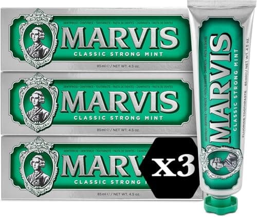 Marvis 3 x 85ml Classic Mint Forte Toothpaste - Strong Mint Flavoured Toothpaste for Long Lasting Freshness - Image 3