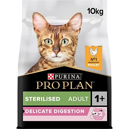 PURINA PRO PLAN | Adult DELICATE DIGESTION | Complete Food for Sterilized Adult Cats | Promotes a Healthy Digestive System | Dry Food | Chicken | Bag | 10 kg - Image 3