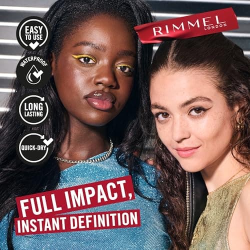 Rimmel - Eyeliner Wonder'Ink - Waterproof - Longue tenue - Mate - Application facile - Noir ( 01 Black) - 1 ml (0.03 FL OZ) - Image 9