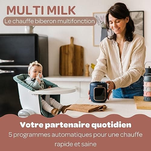 BÉABA, Baby Bottle Warmer/Sterilizer, Breast Milk Heater, Multi-Functions: 5 Modes, Baby Bath, Small Pot Warmer, Defrosting, Quick Mode, Sterilisation Mode, Multi Milk, Night Blue - Image 3