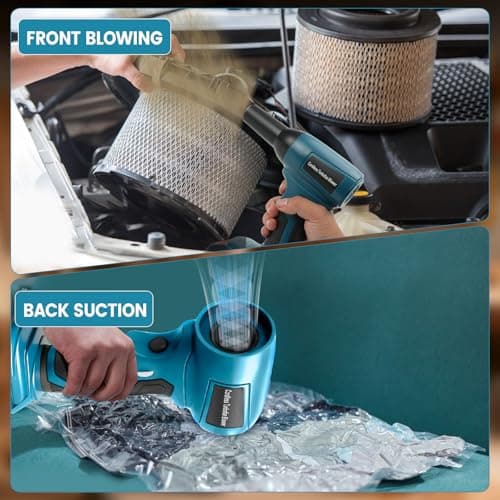 Cordless Leaf Blower for Makita 18V, Portable Brushless Dust Cleaner, 130,000 RPM Adjustable Speed and 5 Nozzles for Patio Bedroom Home (No Battery) - Image 6