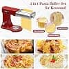 Pasta Accessory Kit for Kenwood KVC/KVL Food Processor, 3 in 1 Stainless Steel Pasta Maker with Pasta Roller, Spaghetti Cutter and Fettuccine Pasta Maker - Image 6