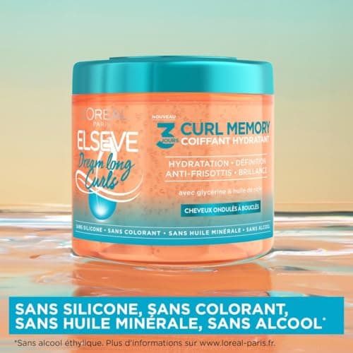 L'ORÉAL PARIS - Curl Memory Curl Definition Styling Jelly - Wavy to Curly Hair - Castor Oil & Vegetable Glycerin - Silicone Free - Elseve Dream Long Curls - 400ml - Image 8