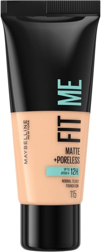 Maybelline New York - Fit Me! Matte & Poreless Fluid Foundation - Normal to oily skin - Shade: 115 Ivory - 30 ml