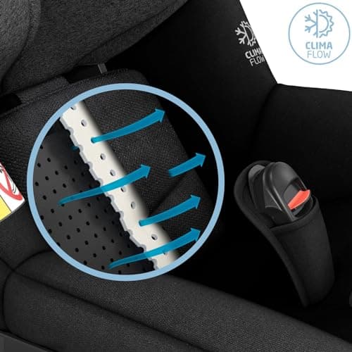 Maxi-Cosi Mica Pro Eco i-Size 360° Swivel Car Seat, 0-4 Years (40-105 cm), ClimaFlow, G-CELL Side Impact Protection, 100% Recycled Fabrics, Adjustable Headrest, ISOFIX, Authentic Black - Image 5