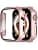 Diruite 2 Pieces Case for Apple Watch SE 3/2/1 /Series 6 5 4 40mm Hard PC Material Ultra Thin Tempered Glass Screen Case, Rose Gold, 40mm - Image 2