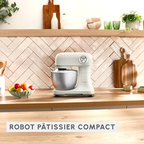 Moulinex, Bake Simple, Compact Mixer, Easy Use, Whisk, Beater and Mixer Hook, QA141AF0 - Image 4