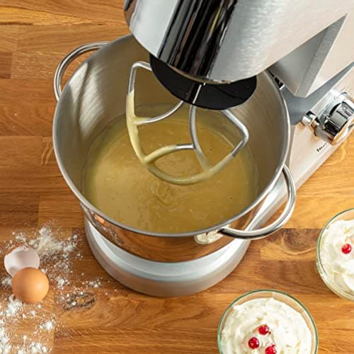 Moulinex Pastry Processor, XXL Stainless Steel Bowl 6.7 L, 1500 W, 10 Speeds + Pulse Function, Cast Aluminium Body, Premium Pastry Kit, Masterchef Grande Grey QA810D01 - Image 6