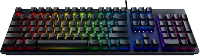 Razer Huntsman - Mechanical Gaming Keyboard with Opto-Mechanical Razer Key (Key Seat Bar, Integrated Hybrid Memory, RGB Chroma Lighting) - FR Layout