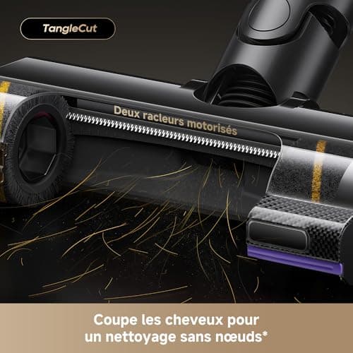 dreame V20 Pro-A Aspirateur Balais sans Fil, Nettoyage des Bords à 0 mm, des Sols Durs, des Tapis et des Poils, sans Nœuds, 24 000PA / 210 AW, Autonomie de 90 Min, Filtration à 99,99% - Image 4