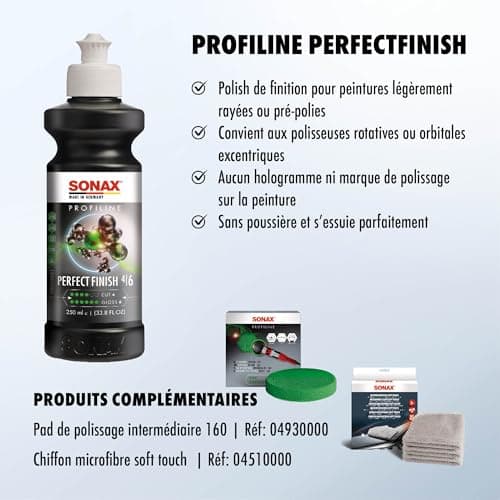 SONAX PROFILINE Perfect finish (250 ml) polish de finition pour un polissage brillant sans hologramme | Réf: 02241410 - Image 5