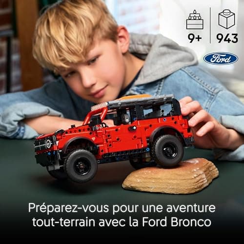 LEGO Technic SUV Ford Bronco - Jeu de Construction de Voiture 4x4 - Maquette avec Portes Ouvrantes, Moteur V6, Suspension & Direction - Cadeau Collector pour Garçon dès 9 Ans 42213 - Image 4