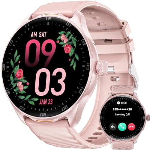 OUKITEL Women's Smart Watch with Bluetooth Call, 1.39 Inch Smartwatch with Female Function, 100+ Sports Modes, Cardio Monitoring/SpO2/Sleep/Pedometer, IP68 Waterproof, Women's Smart Watch for Android - Image 2