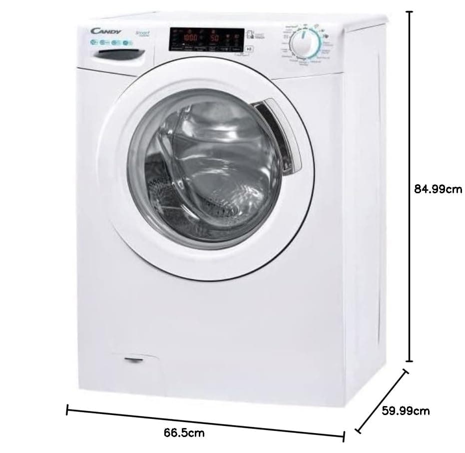 CANDY Washing machine CS1412TME/FR - 12 kg, 1400 rpm, Inverter motor, Class B, White - Image 6